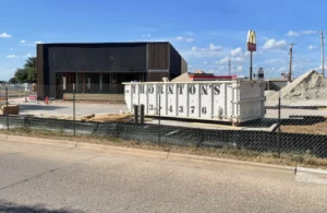 Thornton's Dumpster at McDonald's Construction site