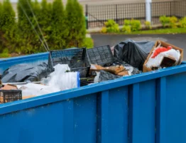 Abilene home cleanup with a dumpster