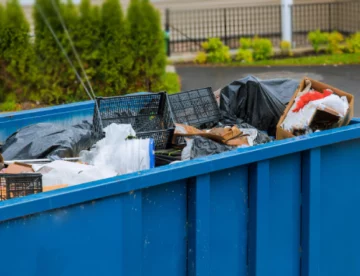 Abilene home cleanup with a dumpster