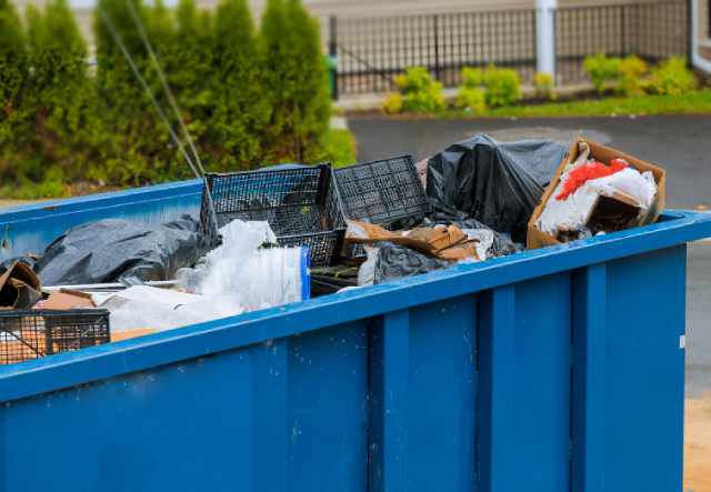 Abilene home cleanup with a dumpster